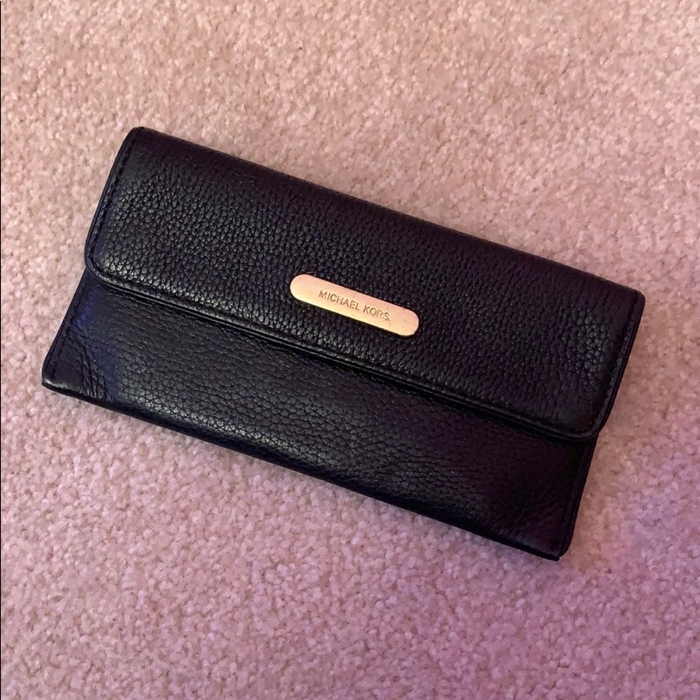 Black Leather Michael Kors Wallet